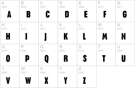 P760-Sans-Regular uppercase A-Z preview