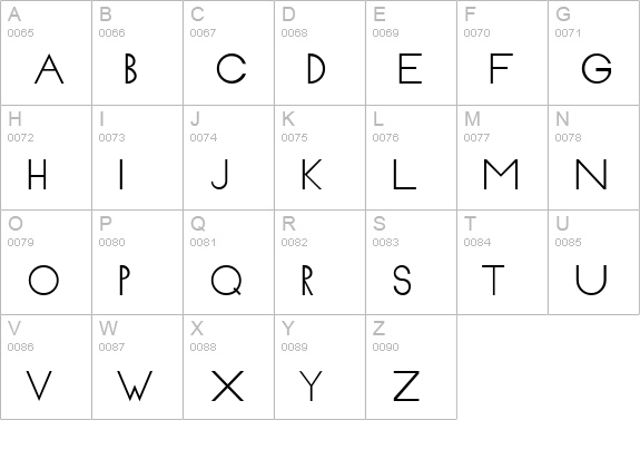 Pabloco uppercase A-Z preview