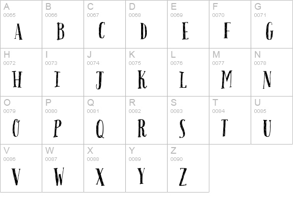 Pacific Northwest Rough Normal Medium uppercase A-Z preview