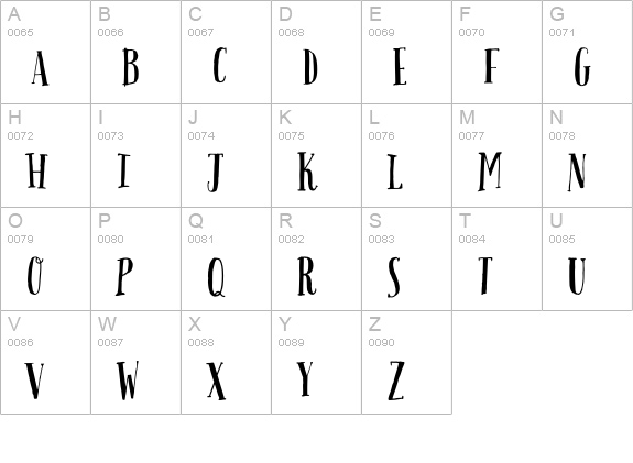 PacificNorthwestRegular uppercase A-Z preview