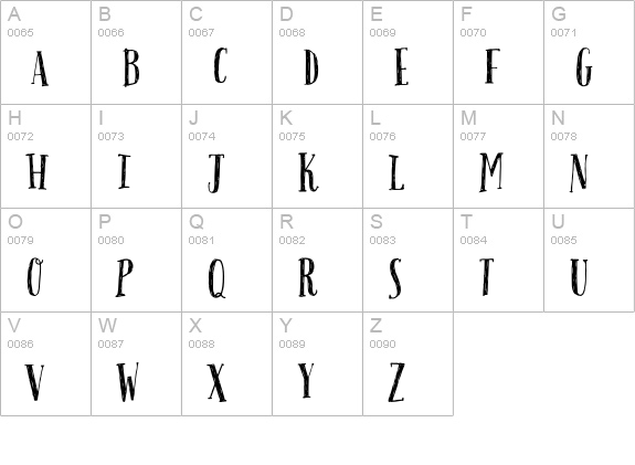 PacificNorthwestRough-NormalMed uppercase A-Z preview