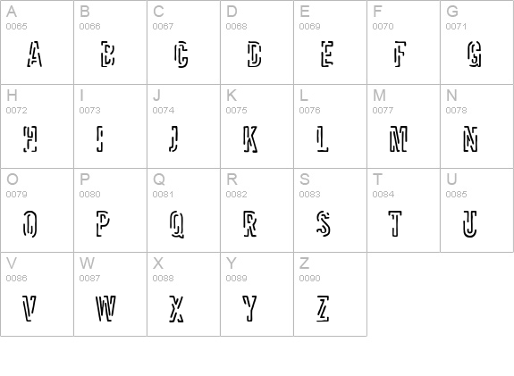 Packet uppercase A-Z preview