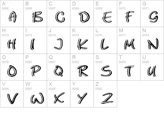 Paco uppercase A-Z preview