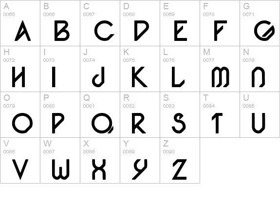 Pacotille bold uppercase A-Z preview