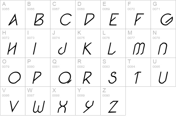 Pacotilleital light uppercase A-Z preview
