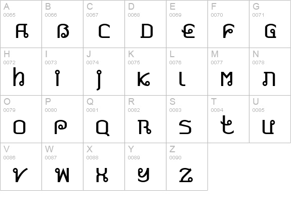 Pad Thai uppercase A-Z preview
