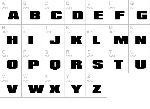 Padaloma uppercase A-Z preview