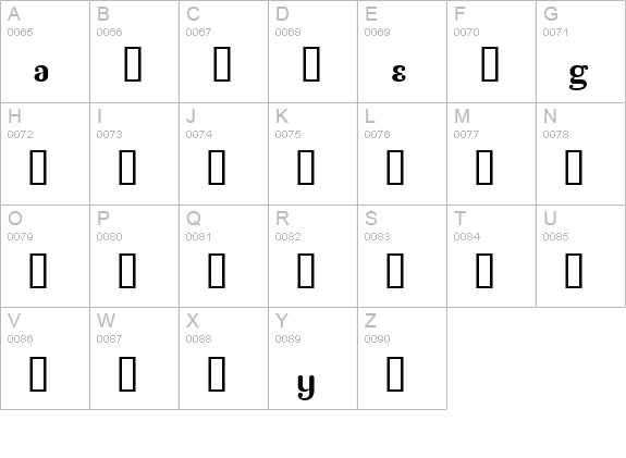 Pagan Poetry uppercase A-Z preview
