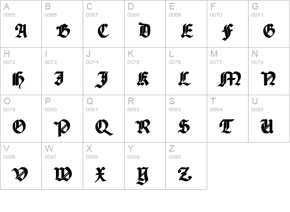 Paganini Th Bold uppercase A-Z preview