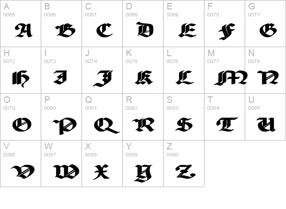 Paganini Wd Bold uppercase A-Z preview