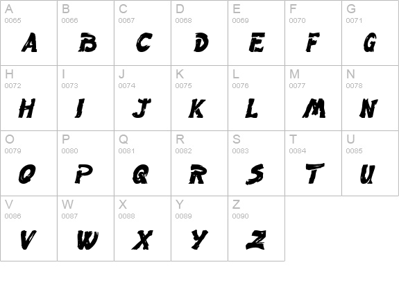 Paint Italic uppercase A-Z preview