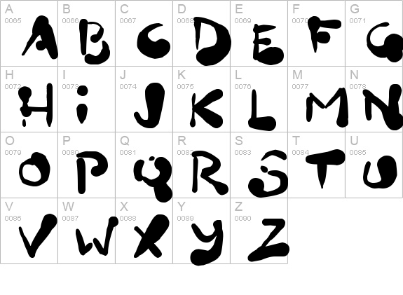 Paint Blobs
 uppercase A-Z preview