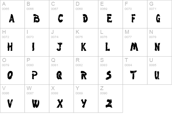 PaintCondensed Normal uppercase A-Z preview