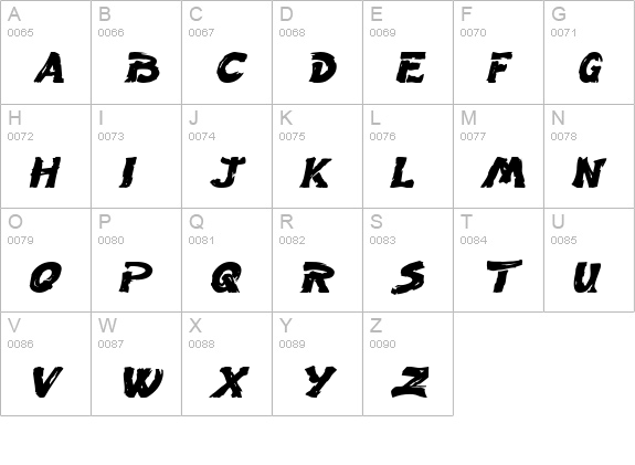 PaintExtended Italic uppercase A-Z preview