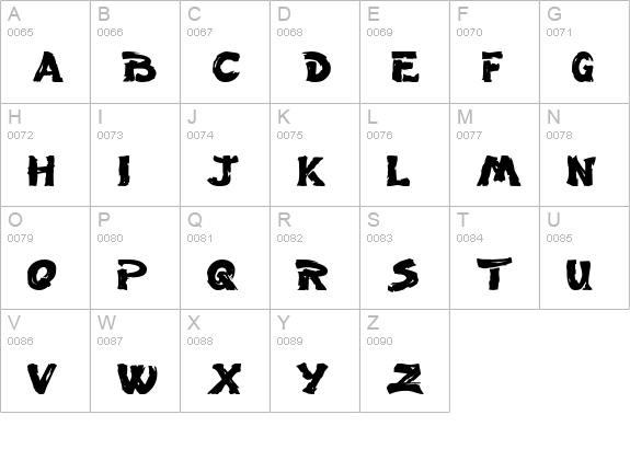 PaintExtended Normal uppercase A-Z preview