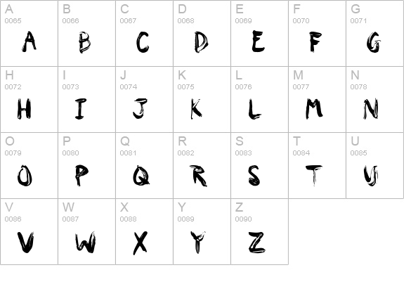 PaintyPaint 1 uppercase A-Z preview