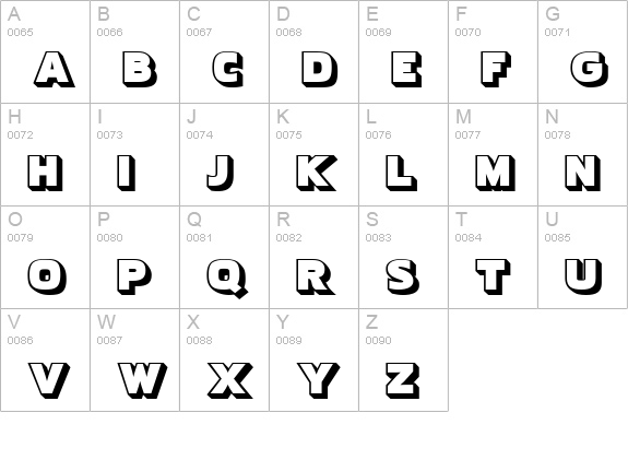 Pakenham Boss uppercase A-Z preview