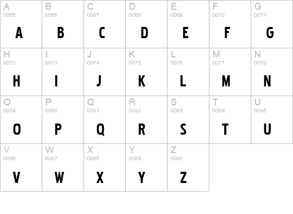 Pakenham Cnd Bold uppercase A-Z preview