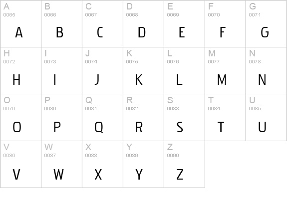 Pakenham Free uppercase A-Z preview