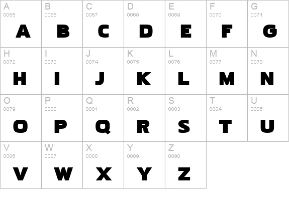 Pakenham Kayo uppercase A-Z preview