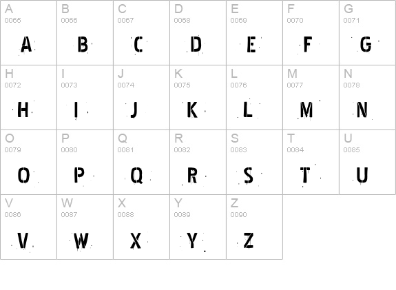 Pakenham Spraypaint uppercase A-Z preview