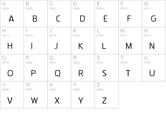 Pakenham Xp uppercase A-Z preview