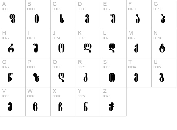 Pakizy-ITV Bold uppercase A-Z preview