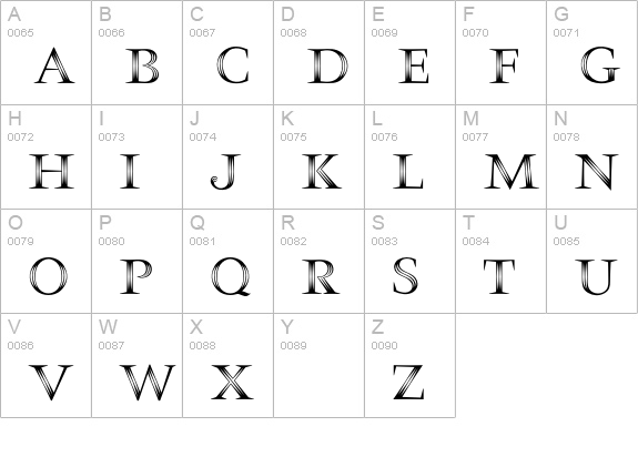 Palace uppercase A-Z preview