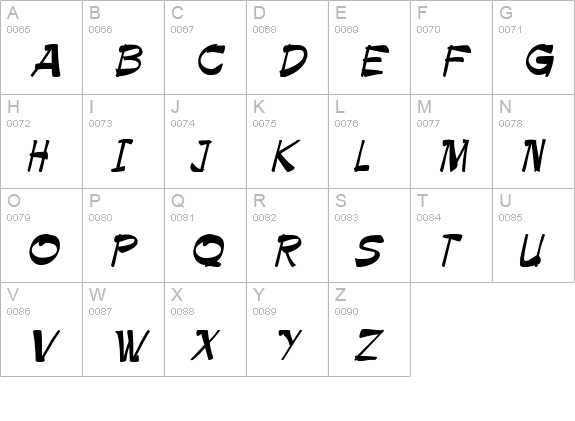 Palamino Italic uppercase A-Z preview