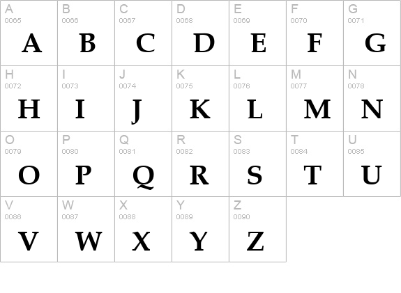 Palatia Bold uppercase A-Z preview