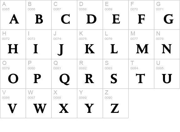 Palermo-DemiBold uppercase A-Z preview
