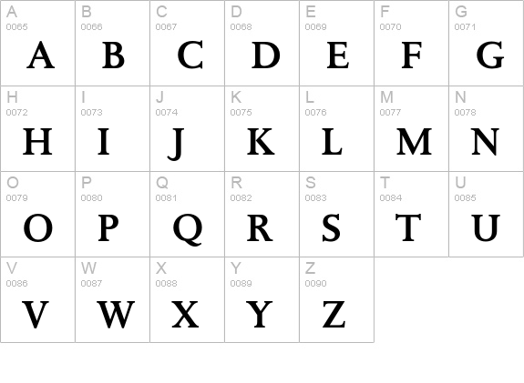 Palermo-Medium uppercase A-Z preview