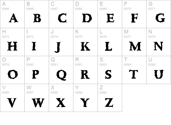 PalermoRandom-Xbold-Regular uppercase A-Z preview