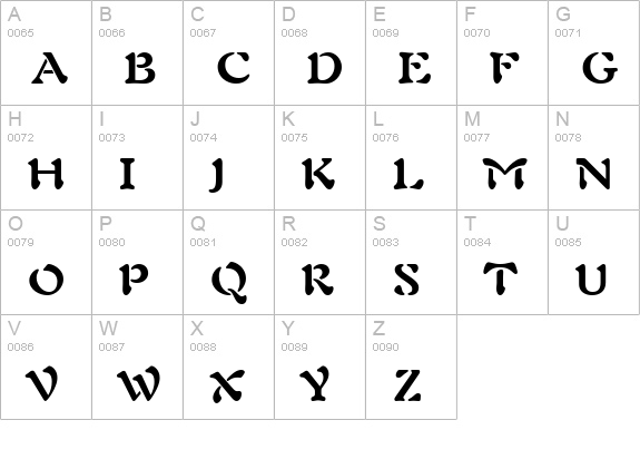 Palette SSi Bold uppercase A-Z preview
