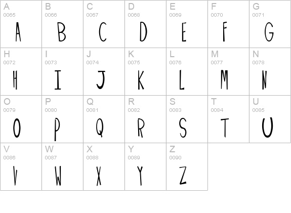 Palimpus uppercase A-Z preview