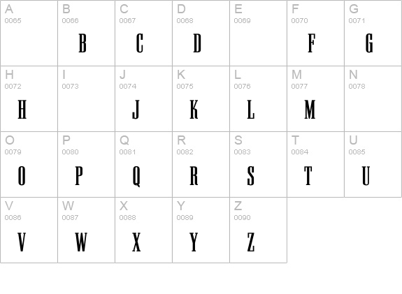 PallMallBold uppercase A-Z preview