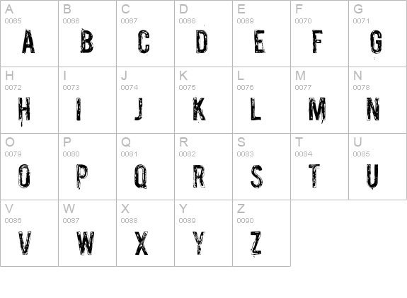 Palsu uppercase A-Z preview