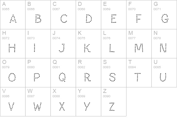 Paltime Star uppercase A-Z preview