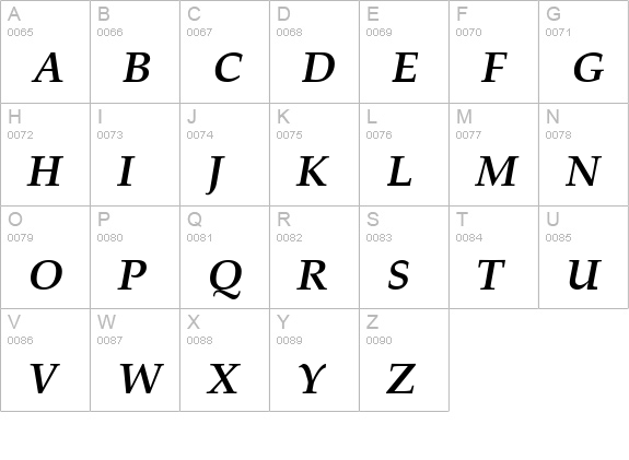 Palton BOLDITALIC uppercase A-Z preview