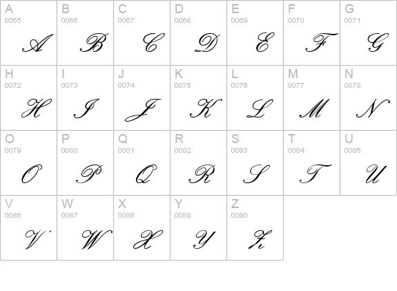 Pamplona-Regular uppercase A-Z preview