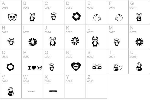 Pandamonium BV uppercase A-Z preview