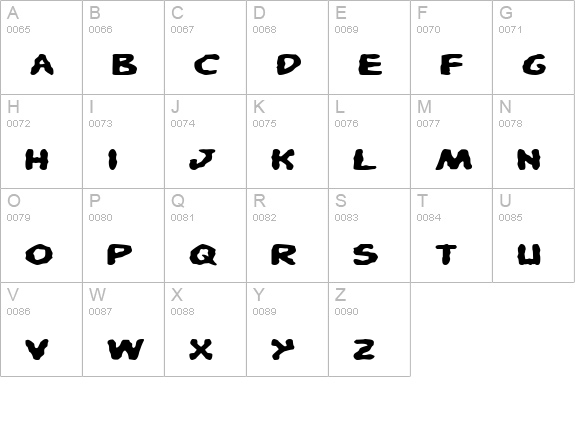 Pandemonious Puffery Expanded uppercase A-Z preview