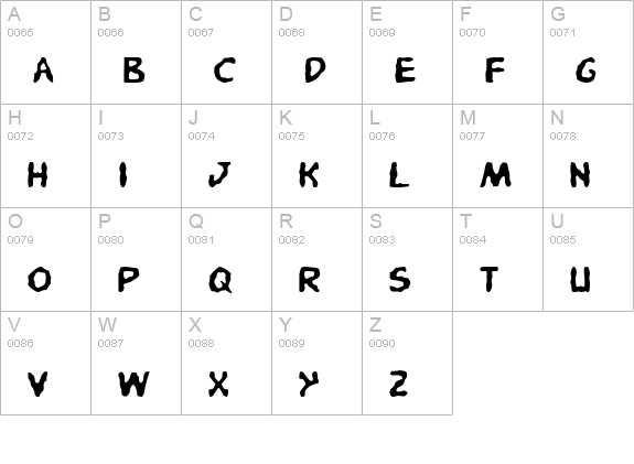 Pandemonious Puffery Light uppercase A-Z preview