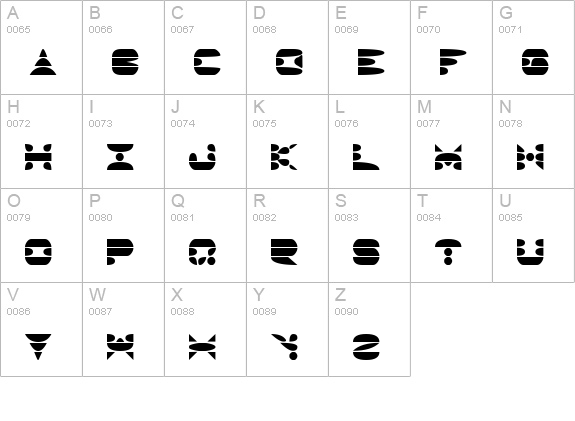 PANGOTH sharp uppercase A-Z preview