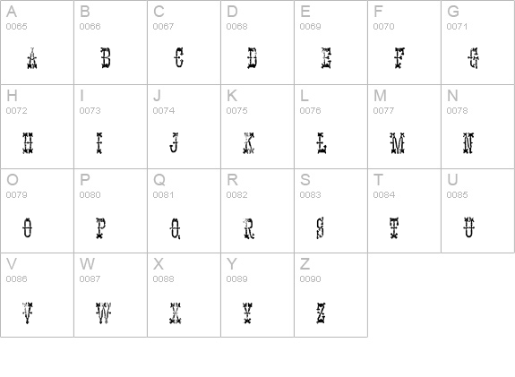 PANHEAD uppercase A-Z preview