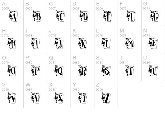 Papa Noel uppercase A-Z preview