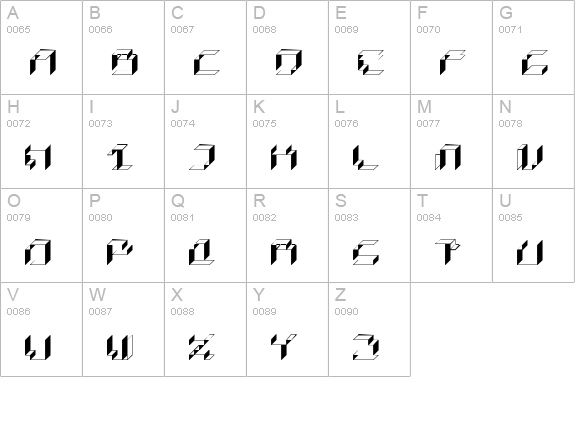 Paper Cube - Box version uppercase A-Z preview