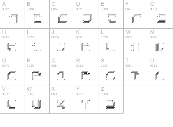 Paper Cube paperRegular uppercase A-Z preview