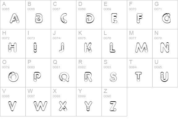 Paper Regular uppercase A-Z preview