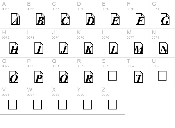 Paper Trail uppercase A-Z preview